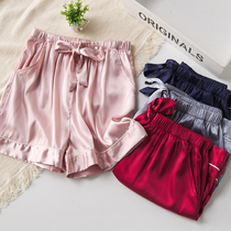 Sleepers shorts Silk loose spring summer wear running and leisure band pocket thin fitness yoga pants