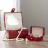 Variety house crocodile pattern jewelry box earring storage box Simple portable multi-function jewelry necklace hand jewelry ear needle box