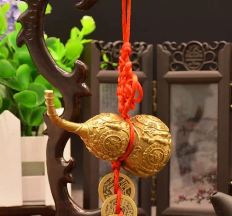 Kaiguang bầu đồng nguyên chất Phong thủy trang trí linh vật bầu năm hoàng đế tiền một ngôi nhà phố bầu đờm mẫu tủ trang trí phòng khách đẹp