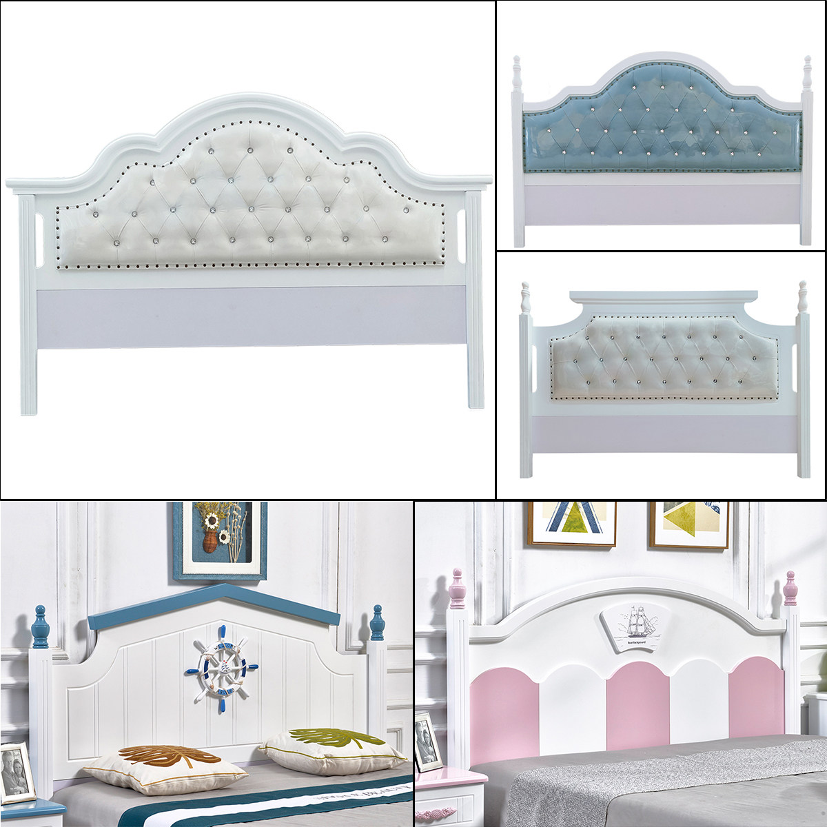 The headboard is simple and modern American style light luxury soft package tatami European style backrest board single purchase Mediterranean landing custom