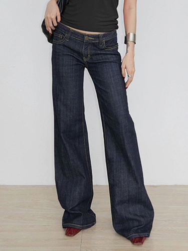 Rockmore [American Simple] антикварные буквы, вышитые в вышившие джинсы.