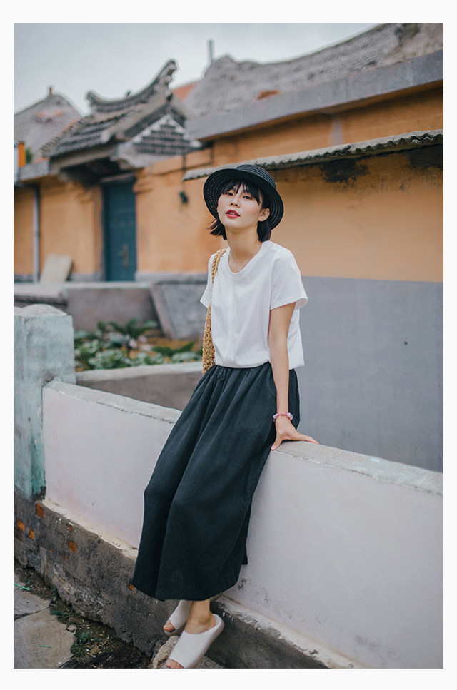 Hạnh phúc cho phụ nữ [trạm thứ 62] Dòng gạo Le to B & B màu đen xanh mùa thu mới - Váy chân váy len đuôi cá