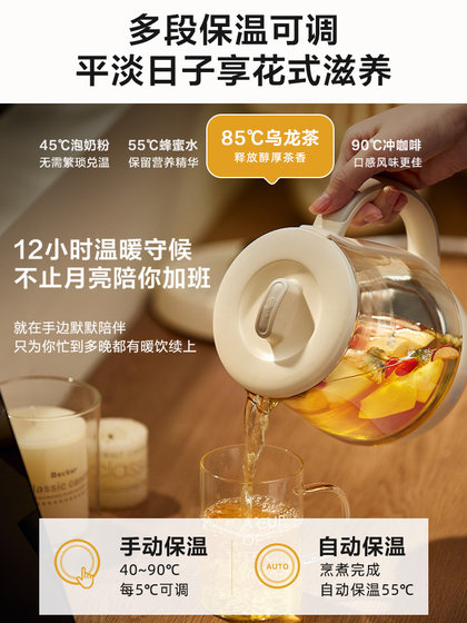 小熊养生壶办公室小型mini烧水壶迷你花茶壶多功能保温煮茶壶新款