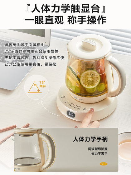 小熊养生壶办公室小型mini烧水壶迷你花茶壶多功能保温煮茶壶新款