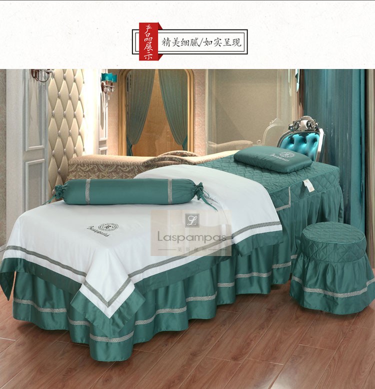 Hàn Quốc tinh khiết bông denim bedspread vẻ đẹp thẩm mỹ viện dành riêng SPA bảng massage tùy chỉnh - Trang bị tấm ga trải giường gội đầu