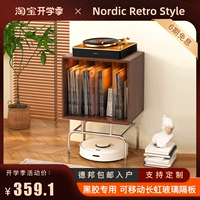 Шкаф с твердым деревом виниловой записи 12 -INCH LP Vinyl Record Leash Shelf из нержавеющей стали альбом