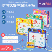 mier edu young children dust-free portable color graffiti painting writing multifunctional magnetic small drawing board 1-3 years old