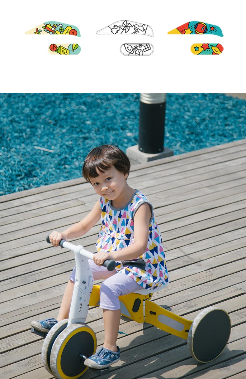 xe thăng bằng baoneo Xiaomi sinh thái nhỏ biến dạng trẻ em trượt ba bánh hai trong một đi xe trượt cân bằng bàn đạp di động sử dụng kép - Smart Scooter xe chòi chân xiaolexiong