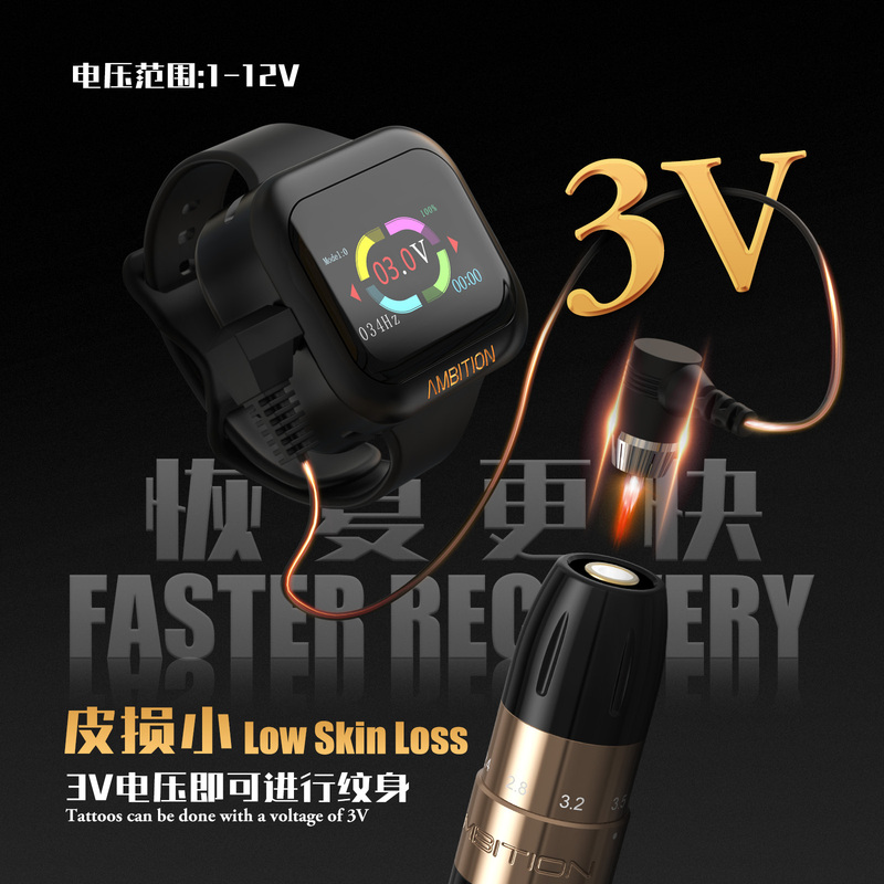 Tattoo Watch Tool Set Lip Tattoo Eyebrow Tattoo Eyeliner Dotting Tattoo Embroidery Instrument Portable Rechargeable Watch Tattoo Machine
