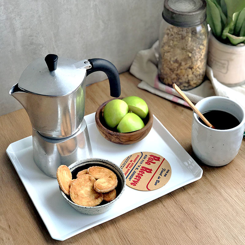 Японская прямоугольная керамическая белая обеденная тарелка для домашнего использования