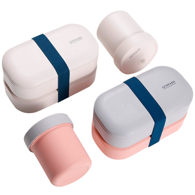 Luntayo日式便当盒竹纤维饭盒