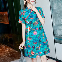 Real silk qipao Summer 2022 new Chinese Wind Loose Veil high-end young Mulberry Silk Improved Tandem Dress
