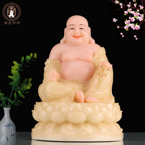 Maitreya Buddha ornaments White marble Buddha Statue Maitreya Buddha home worship Lucky laughing Buddha Belly Maitreya Bodhisattva Buddha statue