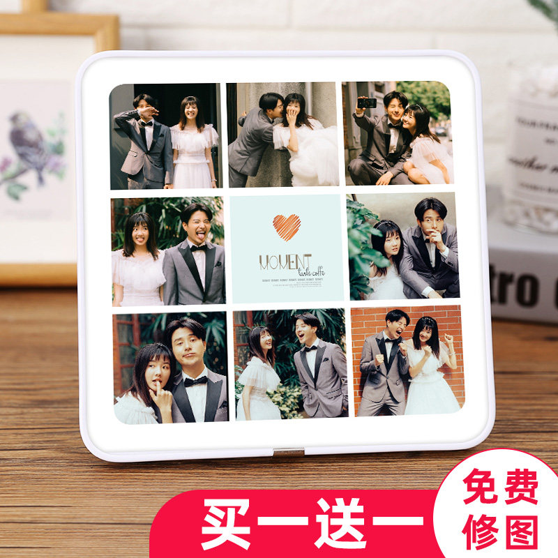 Nine Palace G Photo Frame Swing Desk Photo Custom Hanging Wall Made Into Album Box Children Baby Crystal Plus Print Wash Photos-Taobao