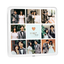 Nine-square grid photo frame table setting custom-made wall-mounted photo album childrens baby crystal printed and washed photos 9