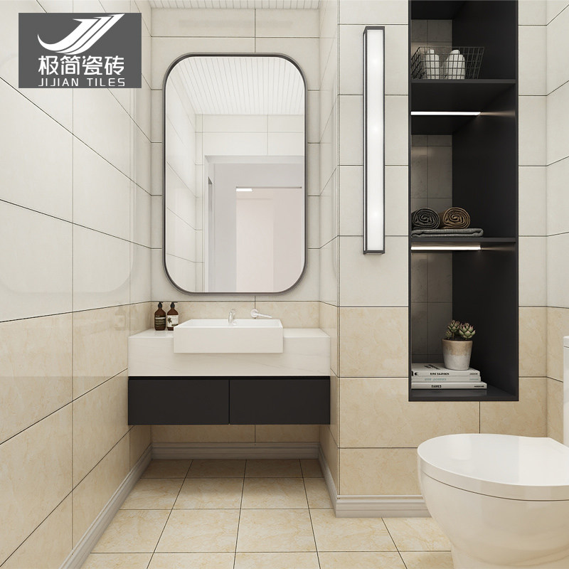 Kitchen powder room tiles 300x600 toilet bathroom toilet Modern simple non-slip floor tiles Wall tiles tiles