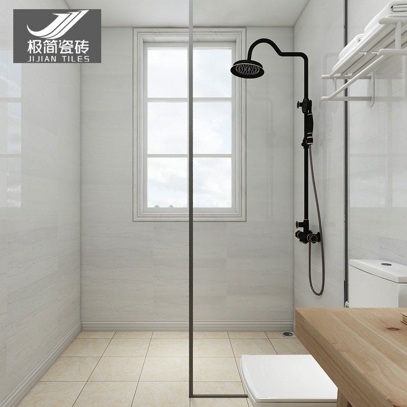 Kitchen wall tiles 300x600 modern simple soft light tiles Toilet toilet non-slip floor tiles Powder room tiles