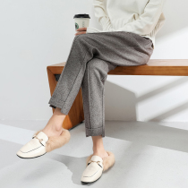 Womens autumn and winter 2021 New High waist loose straight nine casual grandma radish pants father harlain pants