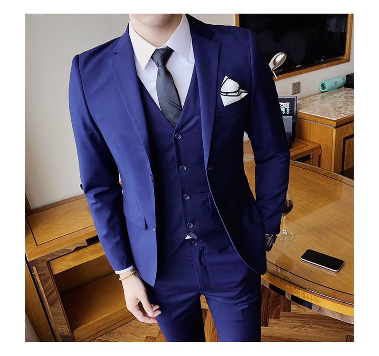Bộ đồ mới của nam phù hợp với quần áo mỏng phù hợp với chú rể áo vest nam hàn quốc