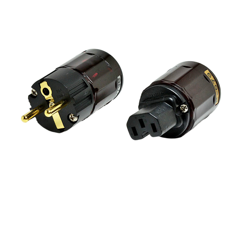 P - 079e C - 079 gold - plated European fever power plug