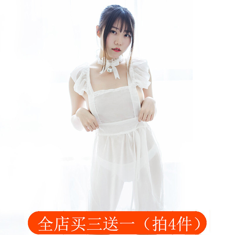 Egg Shell Lab: pure and desired transparent maid dress apron pajamas butterfly tie with maid suit