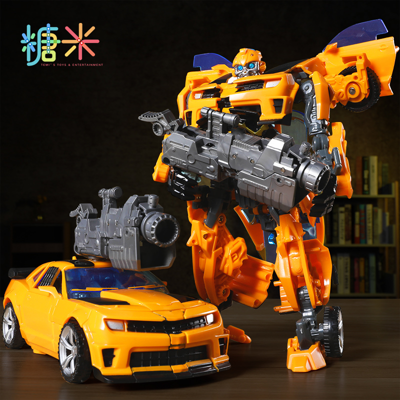 Sugar Rice Model Alloy Deformation Toys 5 Large Yellow Bee Engine Sky Dinosaur Column Automotive Diamond Robot Model Boy