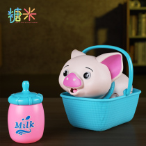 Childrens intelligent feeding pet pig little fart net red shaking toy electric will call the robot cat small milk dog man and girl