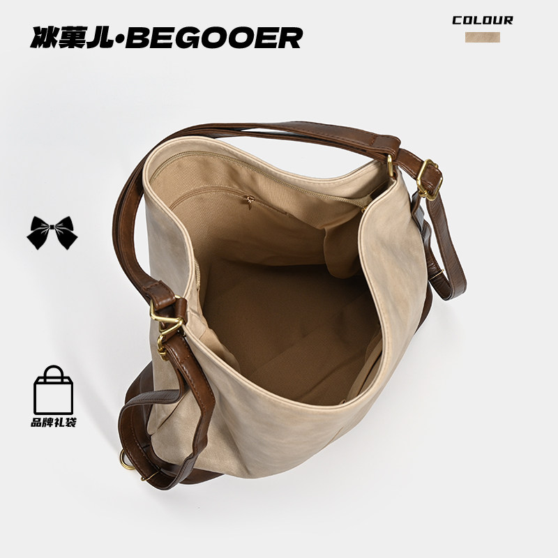 BEGOOER Retro Fashion Tote Bag for Women 2026 New Casual Shoulder Crossbody Bag Versatile Commuter Backpack - Thumbnail 4
