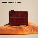 Кожаный универсальный кошелек, короткий бумажник, премиум класс, из натуральной кожи