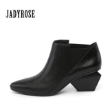 Martens, демисезонные ботинки с заостренным носом, высокие ботильоны в английском стиле, короткие сапоги, челси, 2020