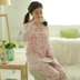 Mùa hè và mùa thu bông tinh khiết hai lớp gạc quần áo giam phần mỏng phụ nữ mang thai đồ ngủ bà bầu đi chơi quần áo cho con bú quần áo cho con bú quần áo ở nhà - Giải trí mặc / Mum mặc