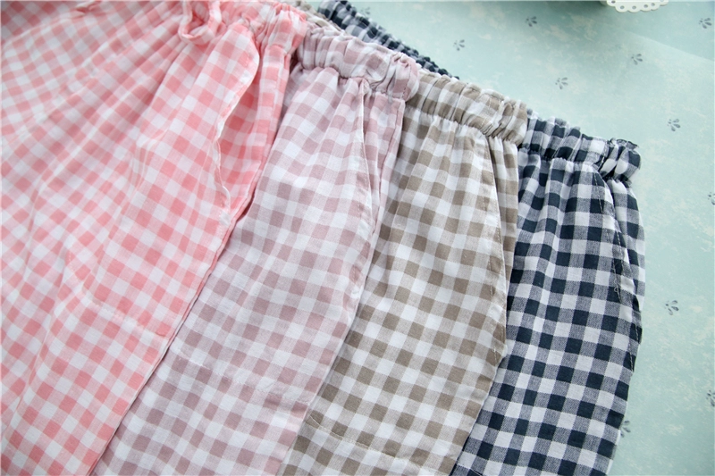Quần cotton nữ mới nhà cotton đôi gạc quần cotton mỏng phần mùa hè lỏng lẻo đồ ngủ