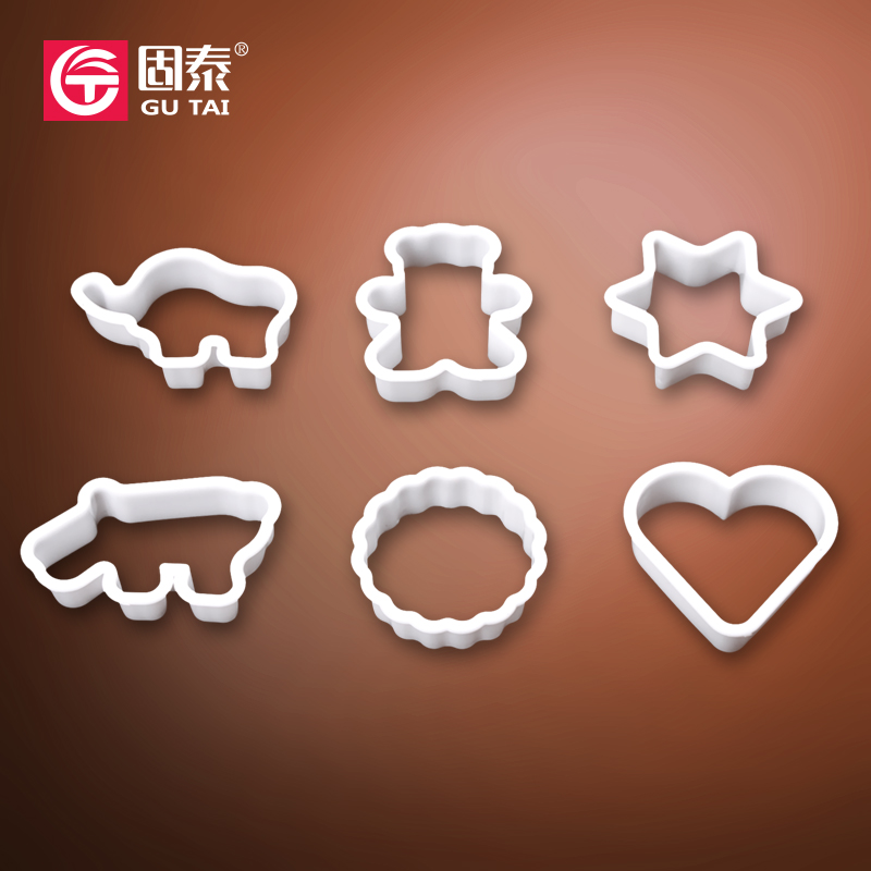 Baking mold set of 6 plastic biscuit mold mousse ring vegetable cut pineapple cake bear cookie mold