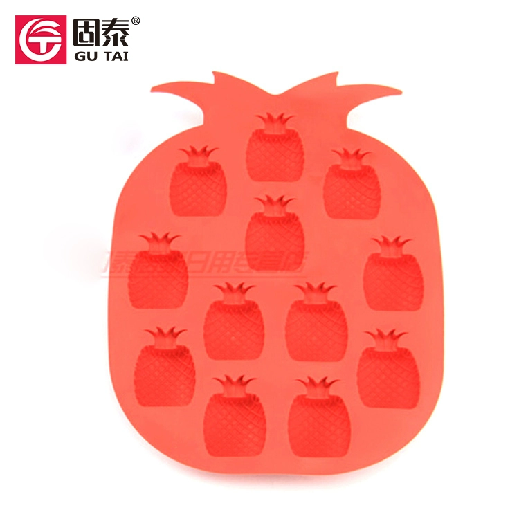 12 khuôn liên tục khuôn silicone không dính khuôn bánh khuôn đá Khuôn bánh pudding hình quả dứa Gutai Baking Vật tư làm bánh - Tự làm khuôn nướng