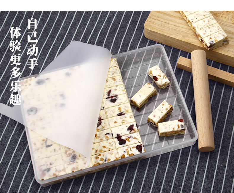 Làm thủ công nougat cắt khuôn gói Niu Zhabi tự làm Shaqima bông tuyết công cụ nướng khuôn rau câu trung thu