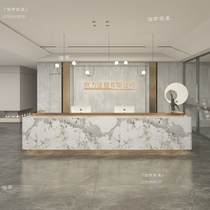 Company front desk beauty salon bar hotel cashier Pandora texture marble slate counter