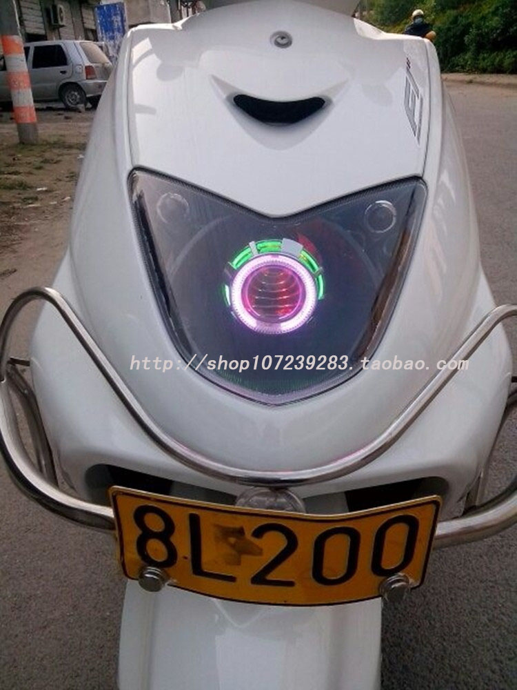 Angel Devil Eye Refit 2.5 Inch Double Light Lens Xenon Light Phụ kiện xe máy Đèn pha Xe máy Xenon Light đèn xe siêu sáng