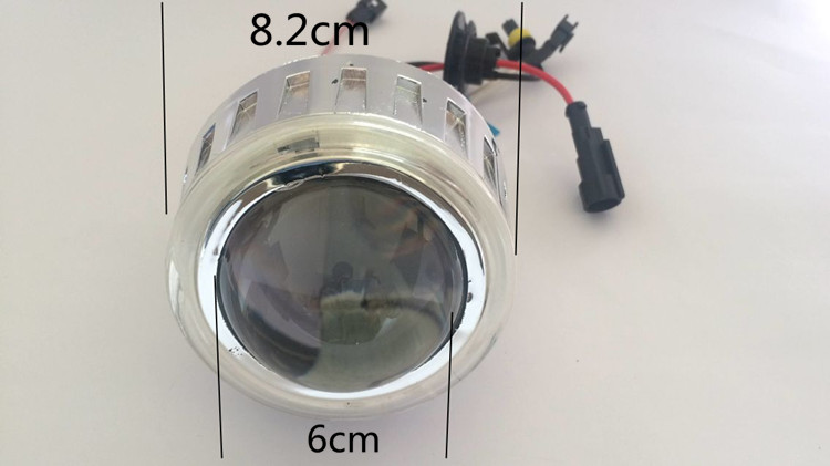 Đèn xe máy xenon 2.5 / 3 / 3.5 inch ống kính đôi thiên thần mắt quỷ sửa đổi đèn xenon đèn pha mắt cá đèn pha bi cầu xe máy