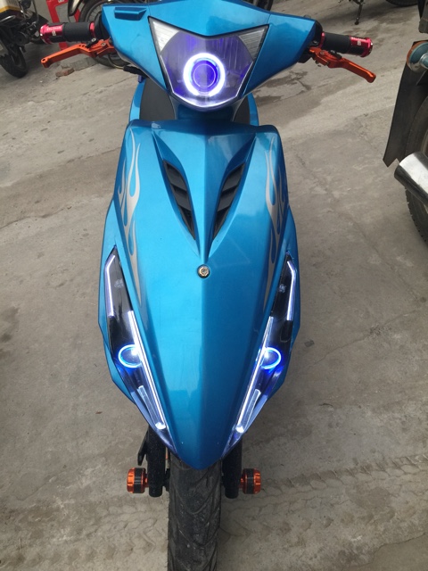WISP thế hệ sửa đổi đèn pha lắp ráp đèn thiên thần mắt quỷ mắt đôi ánh sáng ống kính xenon đèn pha mắt cá đèn trắng xe máy