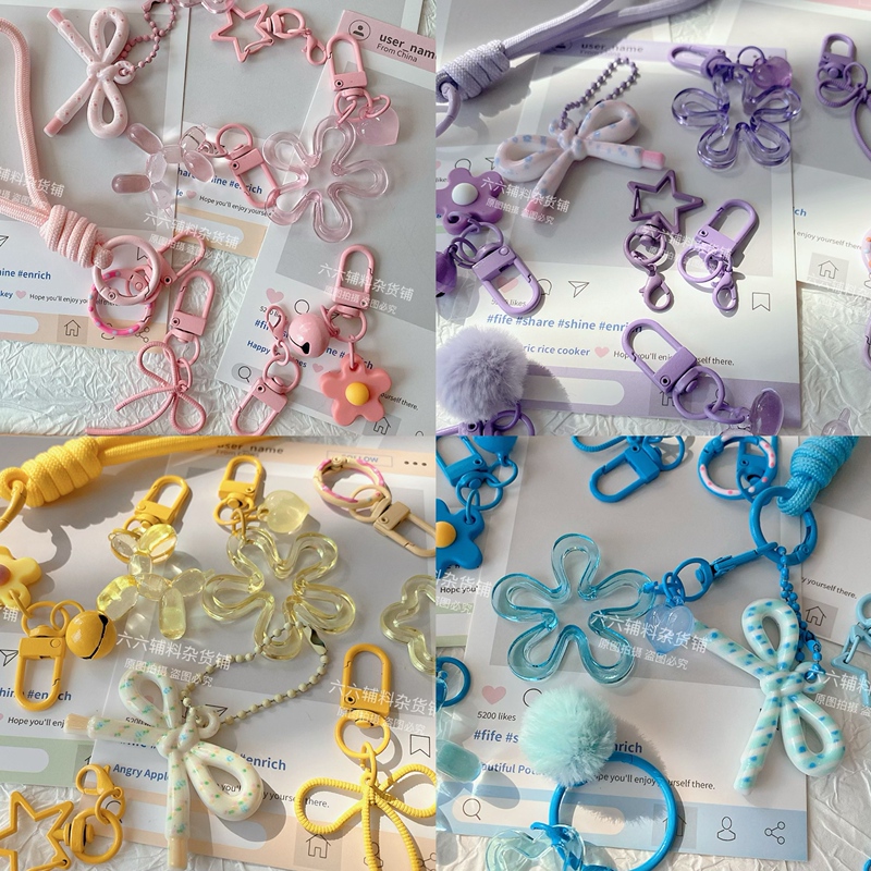 Ins-Style Macaron Acrylic Bead Keychain Accessories DIY 2026 New Model High-End Exquisite Premium Feel for Women