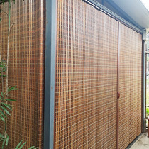 Chengdu bamboo sliding door custom partition sliding door Chinese retro home shading tea room bedroom push-pull folding door