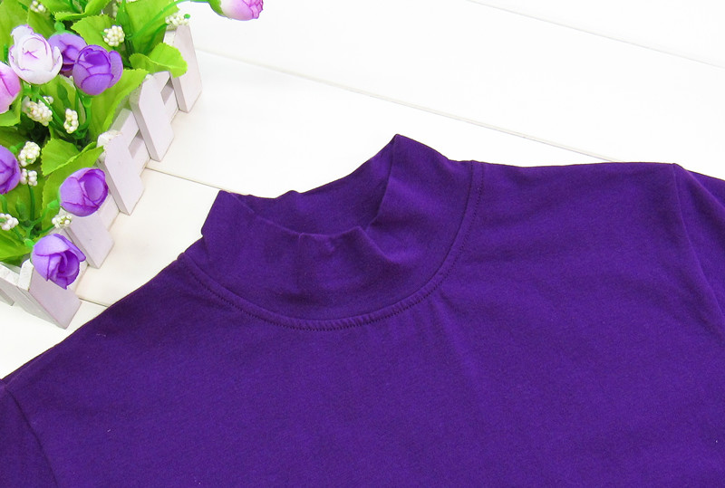 Gekai cotton phần mỏng trong cổ áo cá nhân đồ lót nhiệt mùa thu của phụ nữ quần áo đơn áo sơ mi nửa cao cổ áo sơ mi nền tảng mùa đông áo dài tay nam nữ