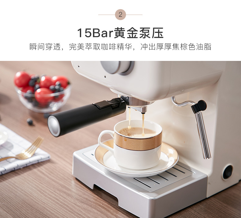 máy xay cafe công nghiệp Máy pha cà phê của Hauswirt Hai tại nhà pha cà phê nồi tạo bọt máy cao áp hơi nước bán tự động - Máy pha cà phê tư vấn mua máy pha cà phê gia đình