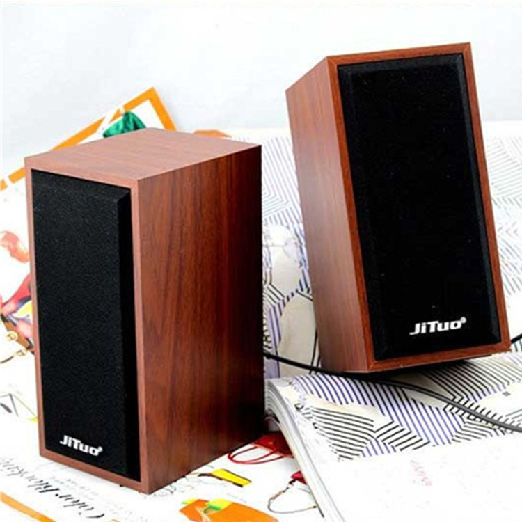 Technical extension JT2801 miniature notebook computer desktop portable small audio excellent sound effect wooden speaker promotion