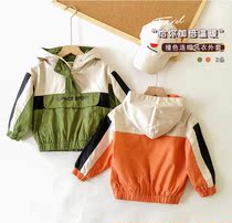 Japanese childrens clothing coat spring and autumn thin baby coat Korean autumn childrens windbreaker foreign style child coat tide