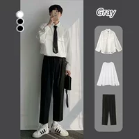 Рубашка, черная футболка, штаны