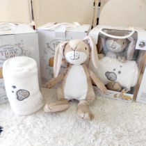 Original Single Clear Goods ~ Baby Pacification Toy Newborn Gift Box Coral Fleece Cover Blanket Baby Gift Box Rabbit Doll