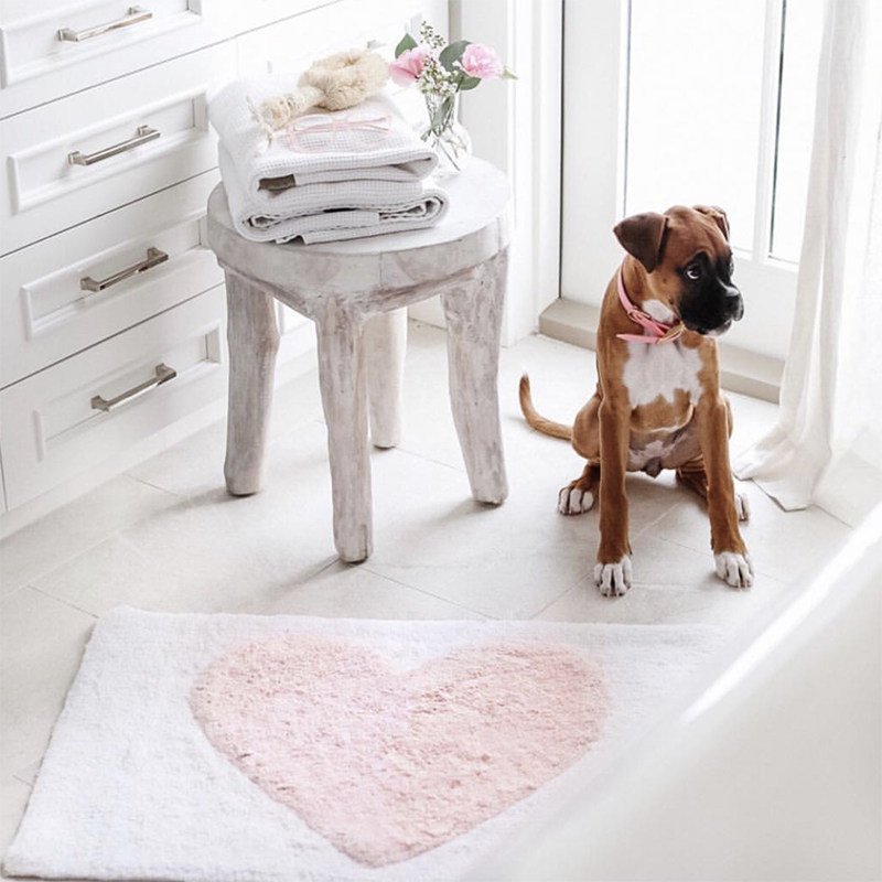 ins pink love cotton texture mat Baby crawling mat Game carpet mat Home mother and baby products doormat