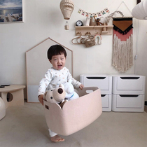 INS Wind childrens room wool felt storage basket household goods basket toy storage basket wool felt crafts