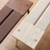 ins custom white wax wood full solid wood change of shoes stool dining stool Bench Bedroom Bed Tailstool Solid Wood Stool Whole